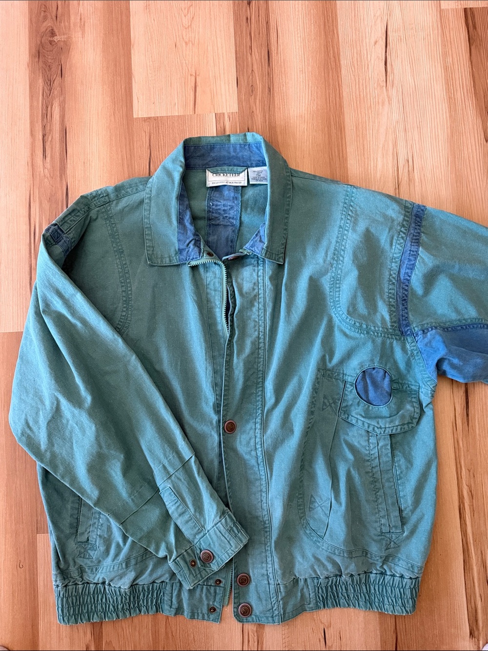Rare Vintage Teal Men’s Lightweight Shirt Jacket by Crickateer